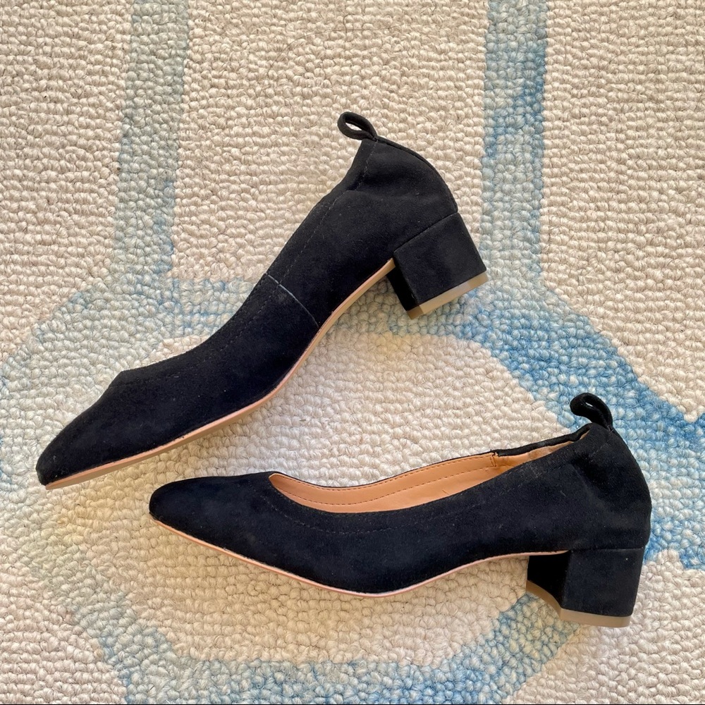 J.Crew Factory Anya suede block heels
